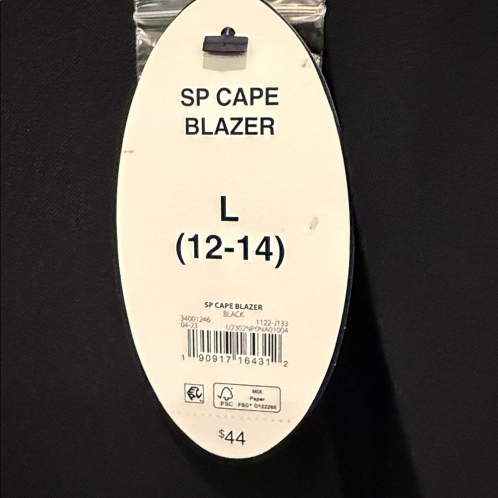 Scoop Women's Elegant Black Cape Jacket - Picture 4 of 5